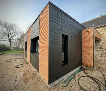 Agrandissement de maison en bois plain-pied