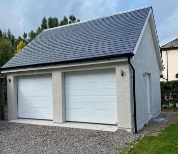 Double garage en parpaing