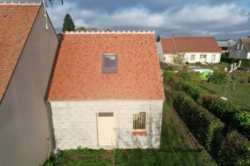 garage en parpaing attenant à la maison